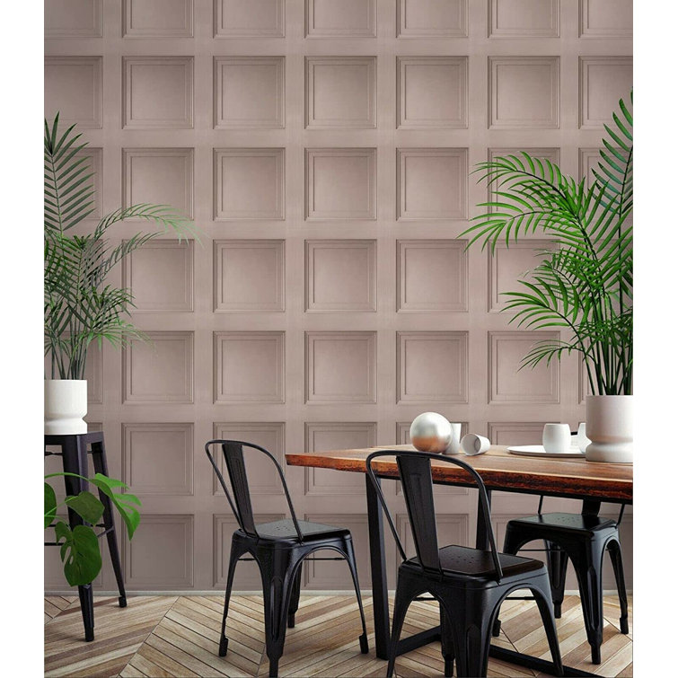 Metro Lane Alterik Wood Panel Effect Wallpaper Wayfair.co.uk